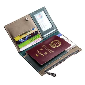 أزياء حزام من الجلد غطاء جواز سفر RFID حجب . Fashion Leather Belt Passport Cover RFID Blocking