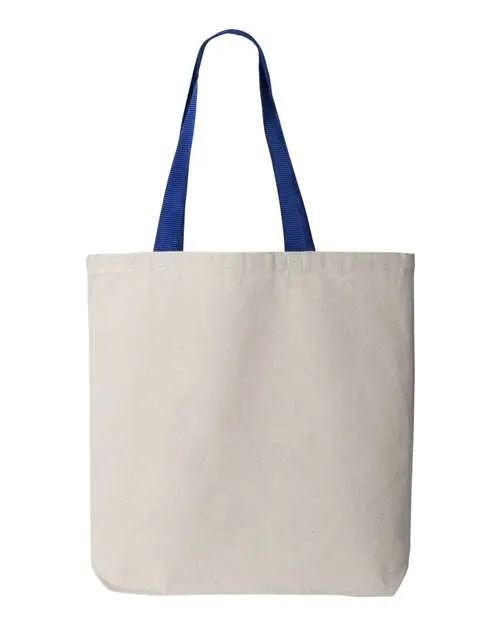 11L Canvas Tote with Contrast-Color Handles - Q4400