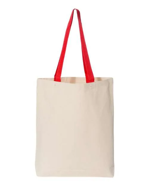 11L Canvas Tote with Contrast-Color Handles - Q4400