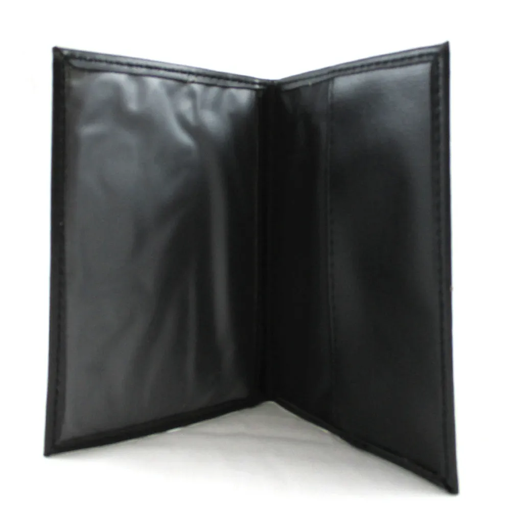 4 Passport Cover Holders Faux Leather ID Wallet Case Travel  Black New !