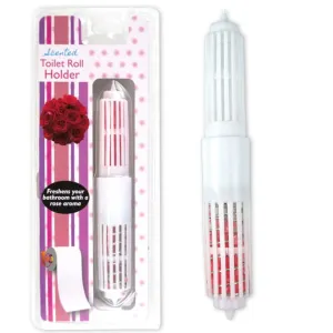 6 Pc Rose Scented Toilet Tissue Paper Roller Holders Roll Replacement Spindle