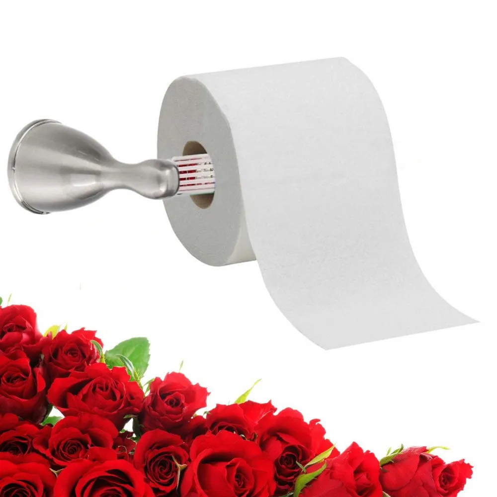 6 Pc Rose Scented Toilet Tissue Paper Roller Holders Roll Replacement Spindle