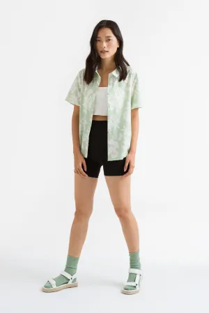 Alessia Floral Printed Top in Green