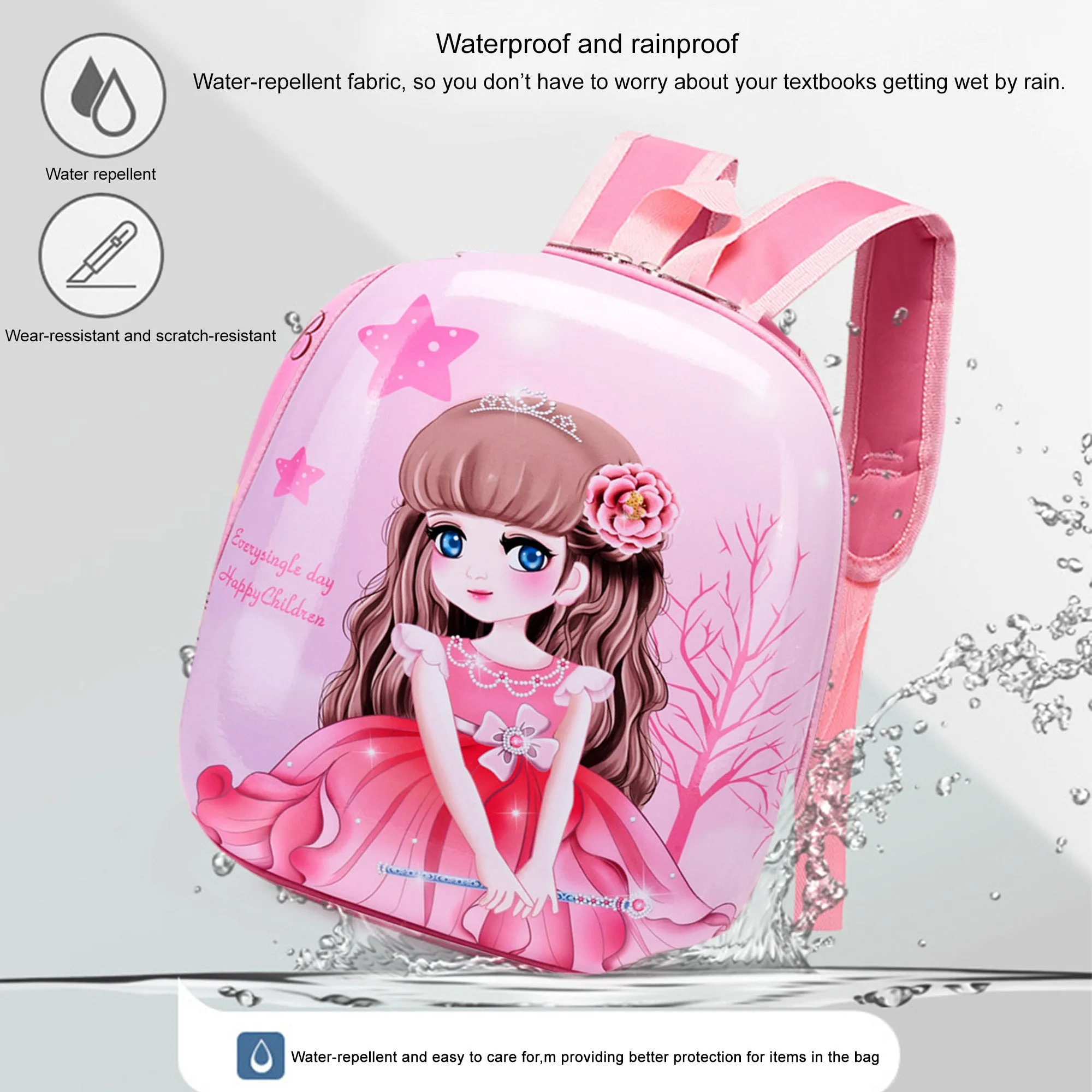 Babymoon Multipurpose Kids Backpack | Children’s School Bag for Boys & Girl’s | Kids Travel Backpack | Princess