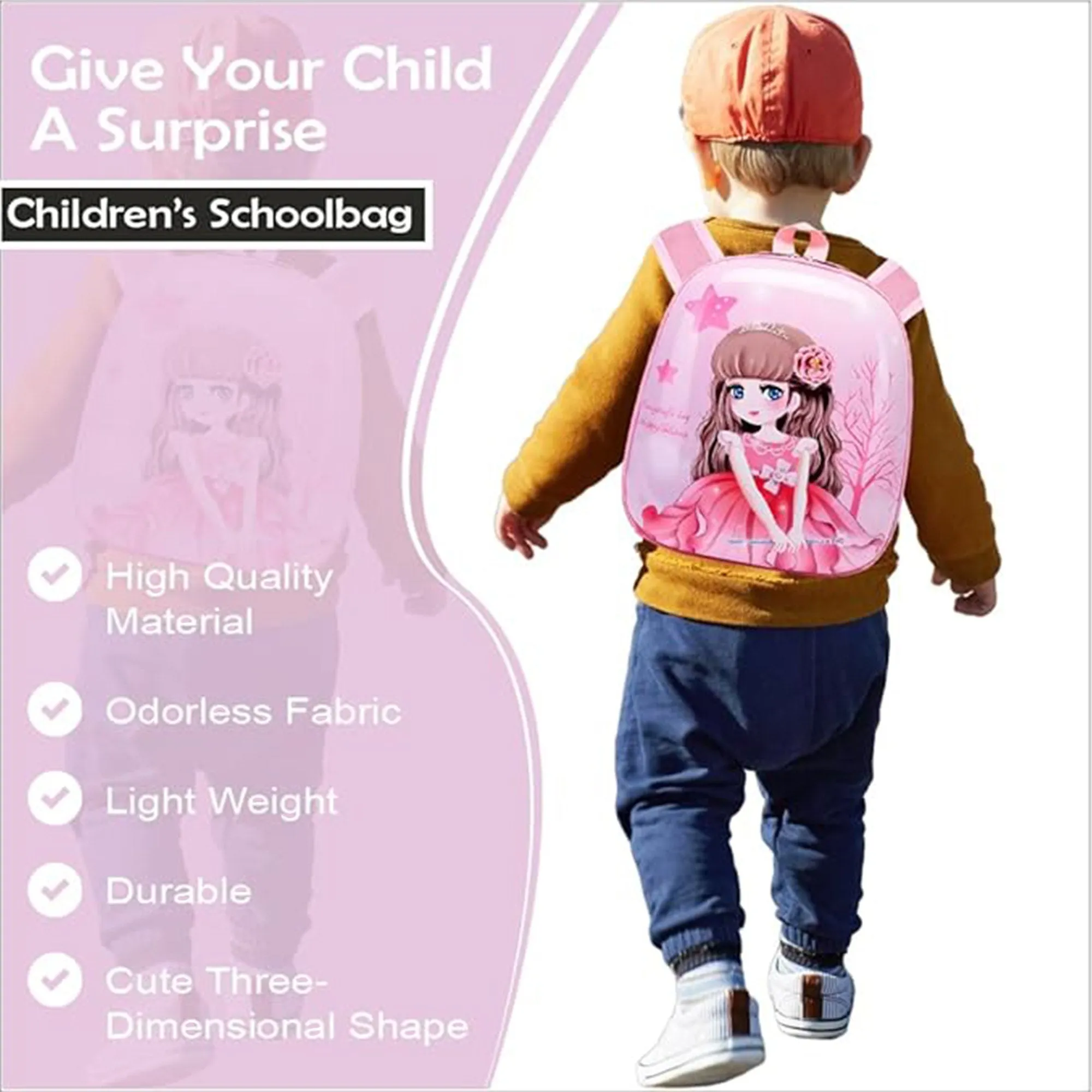 Babymoon Multipurpose Kids Backpack | Children’s School Bag for Boys & Girl’s | Kids Travel Backpack | Princess