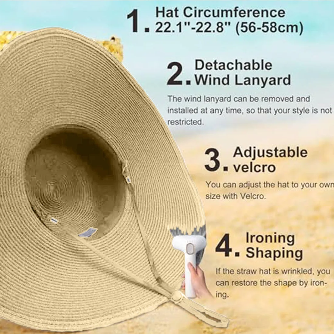 Babymoon Pregnant Women Maternity Hat | Maternity Photo Props | Beige