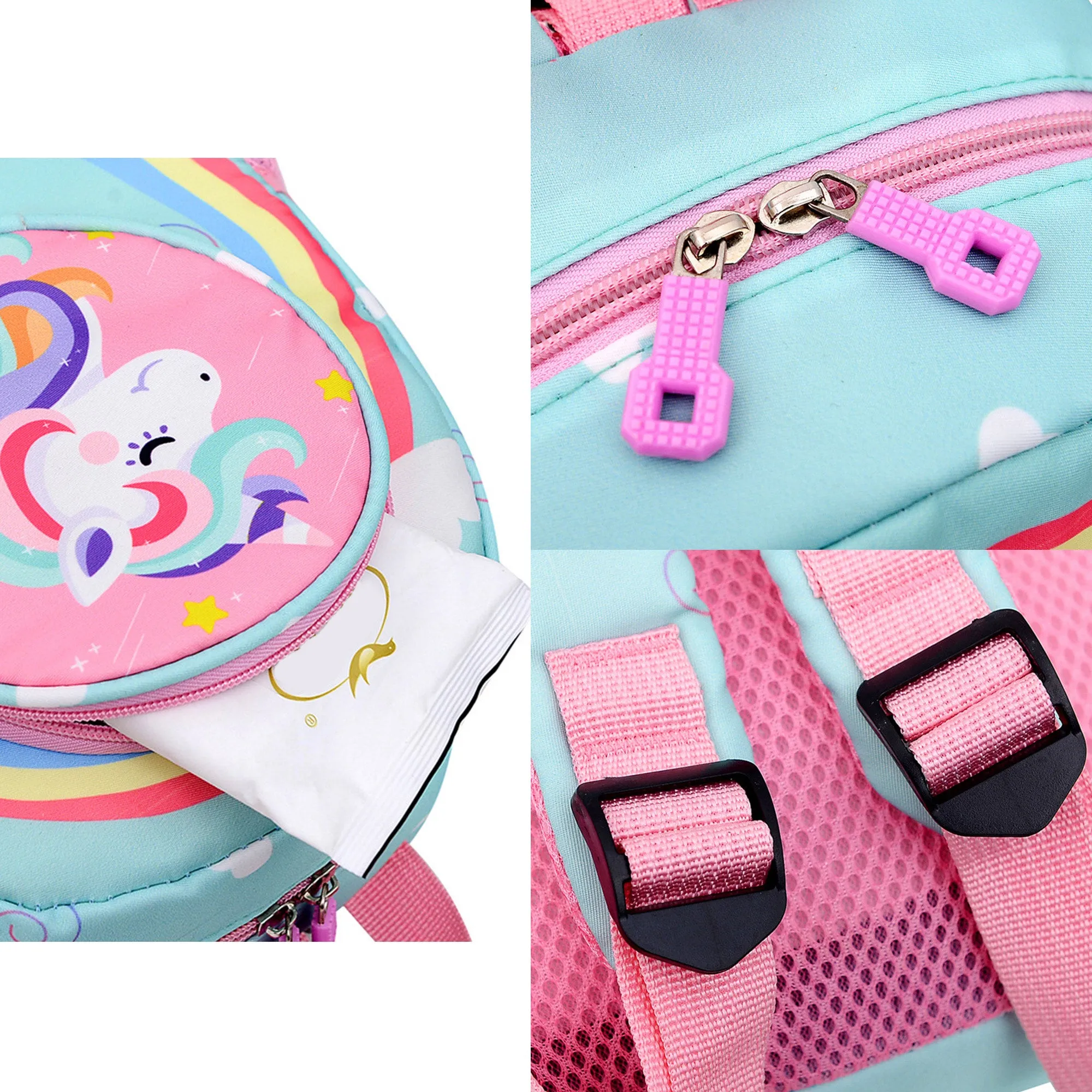 Babymoon Unicorn Kids Backpack with leash | Children’s School Bag for Boys & Girl’s | Kids Travel Backpack | Bee