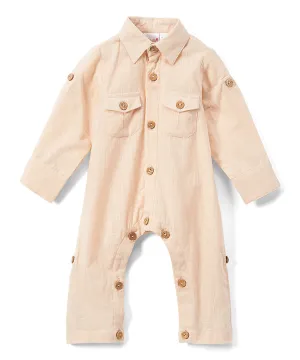 Boys Infant Full Sleeves Romper - Salmon
