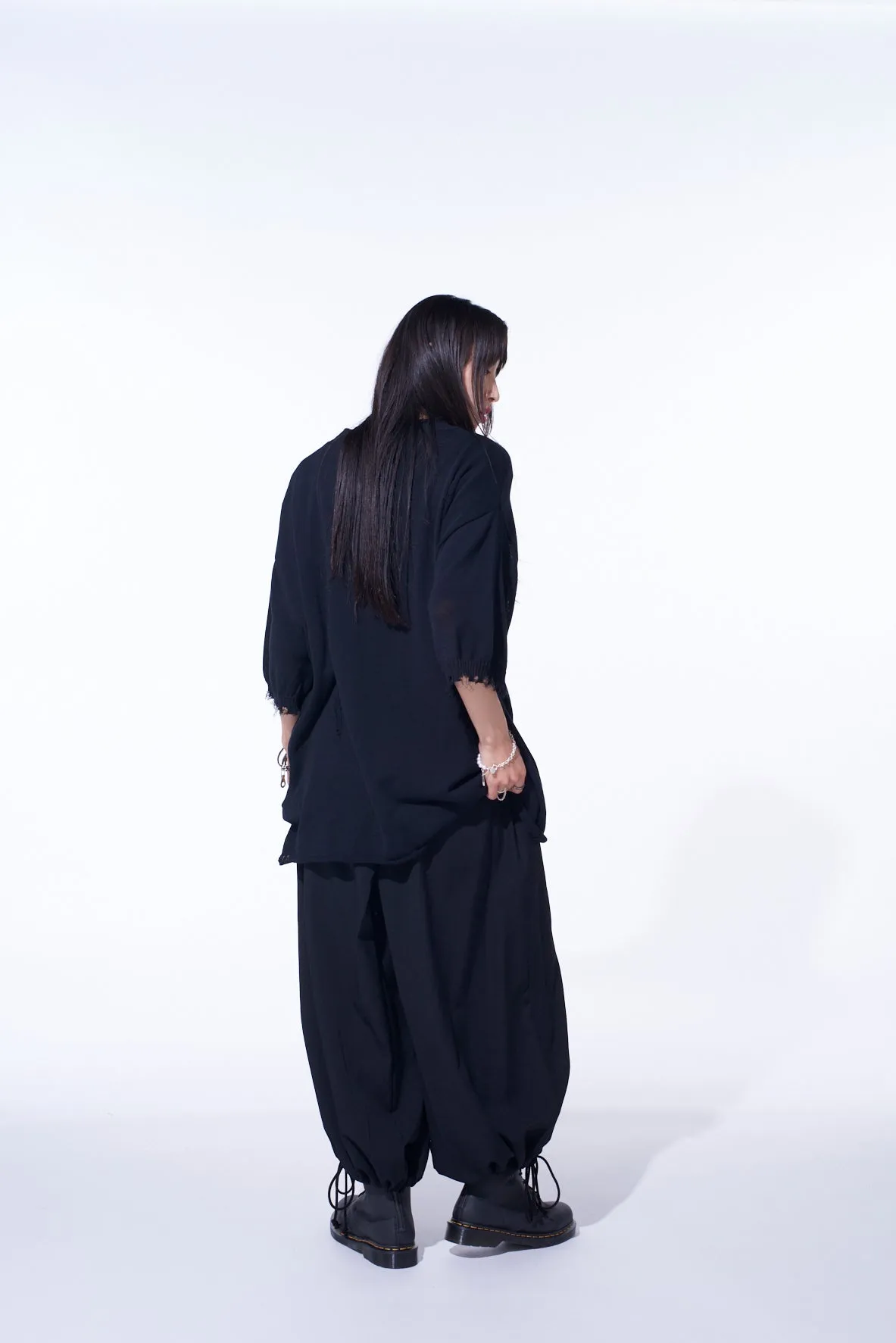 COMPACT TWIST 10G DAMAGED KNITTED PULLOVER