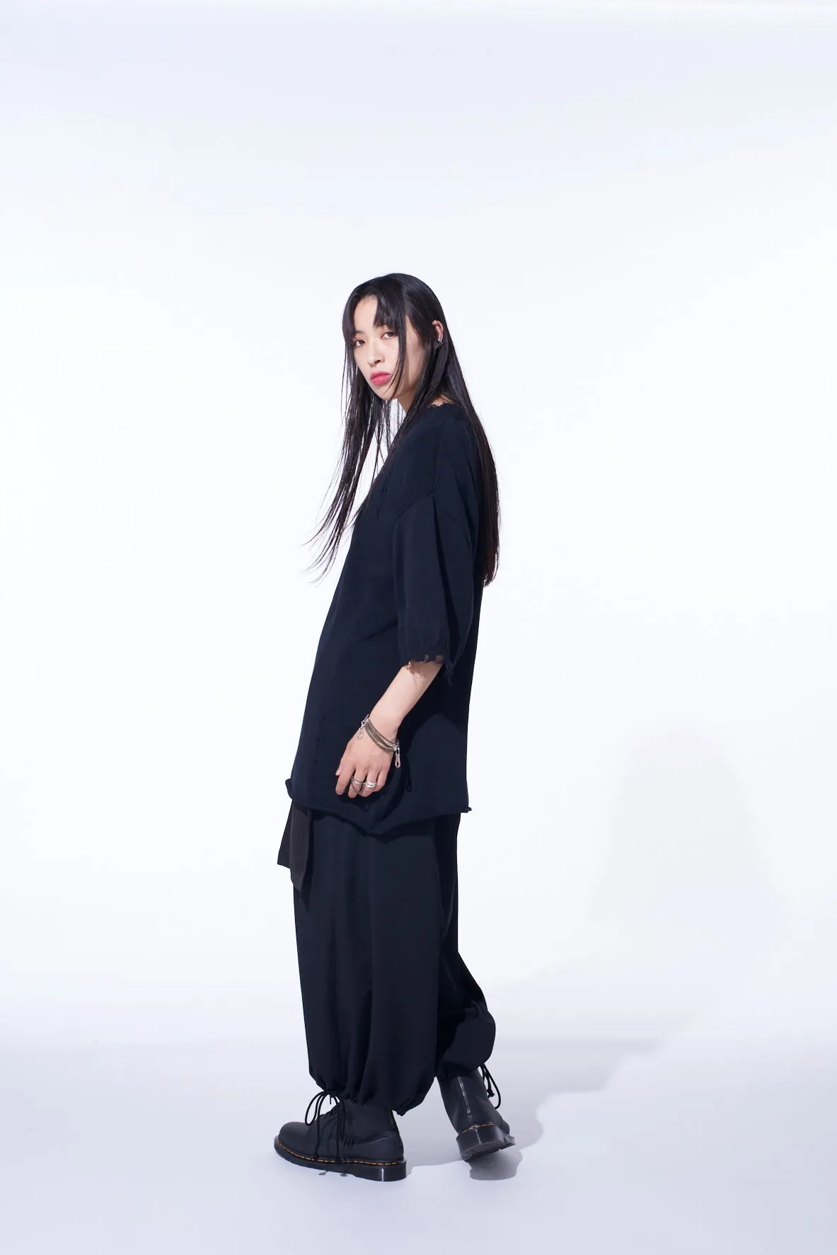 COMPACT TWIST 10G DAMAGED KNITTED PULLOVER