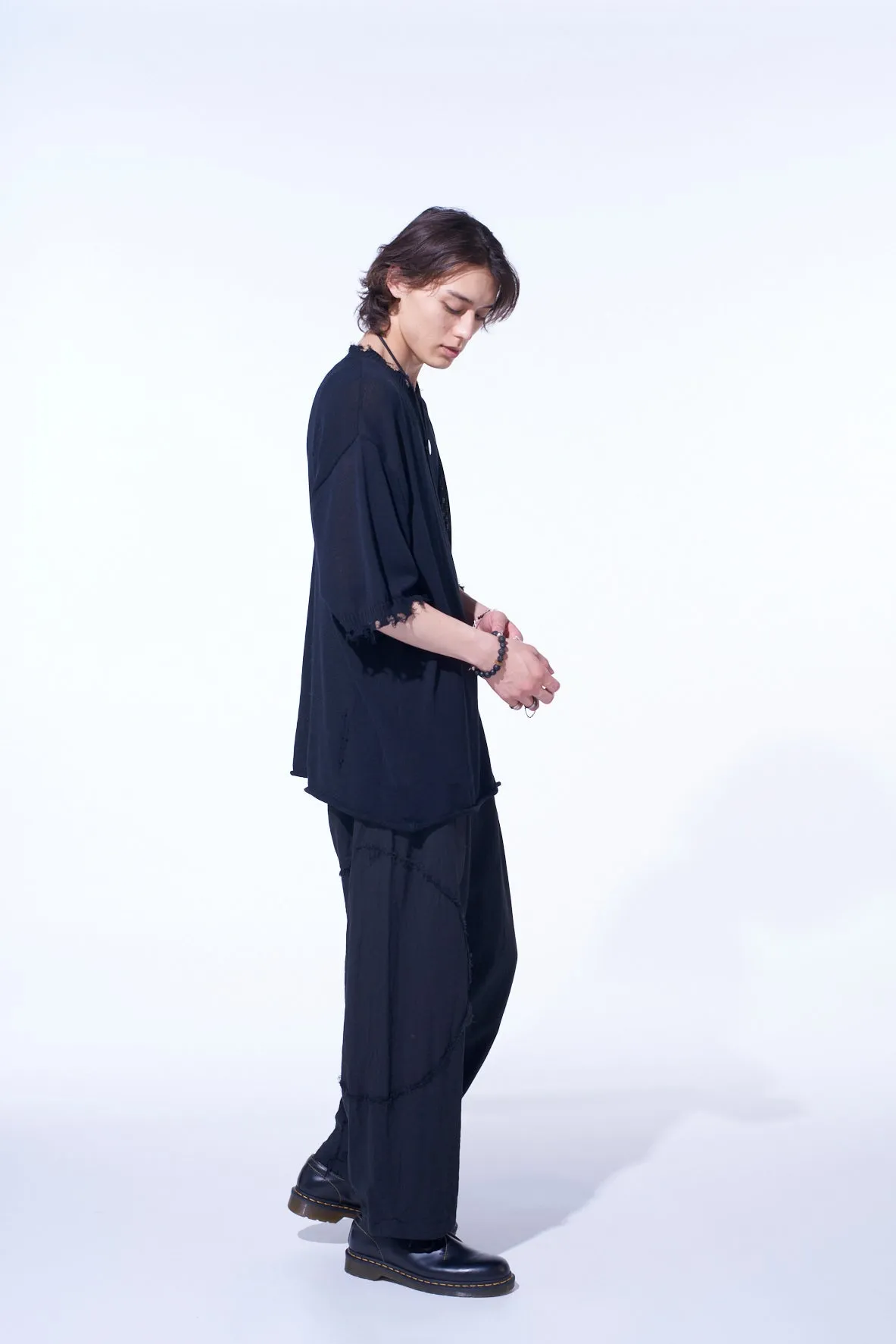 COMPACT TWIST 10G DAMAGED KNITTED PULLOVER