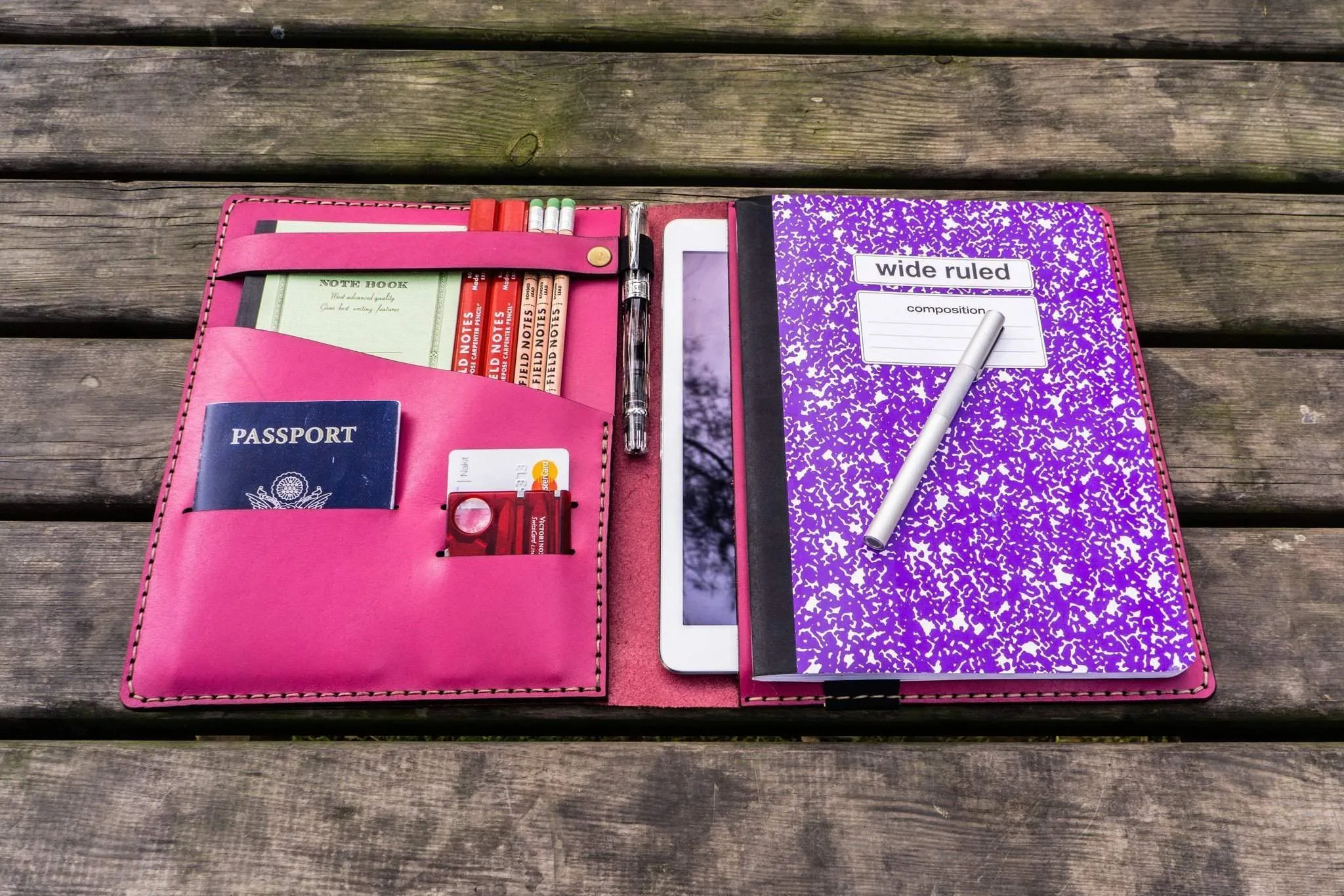 Composition Notebook Cover With iPad Air/Pro Pocket - Pink