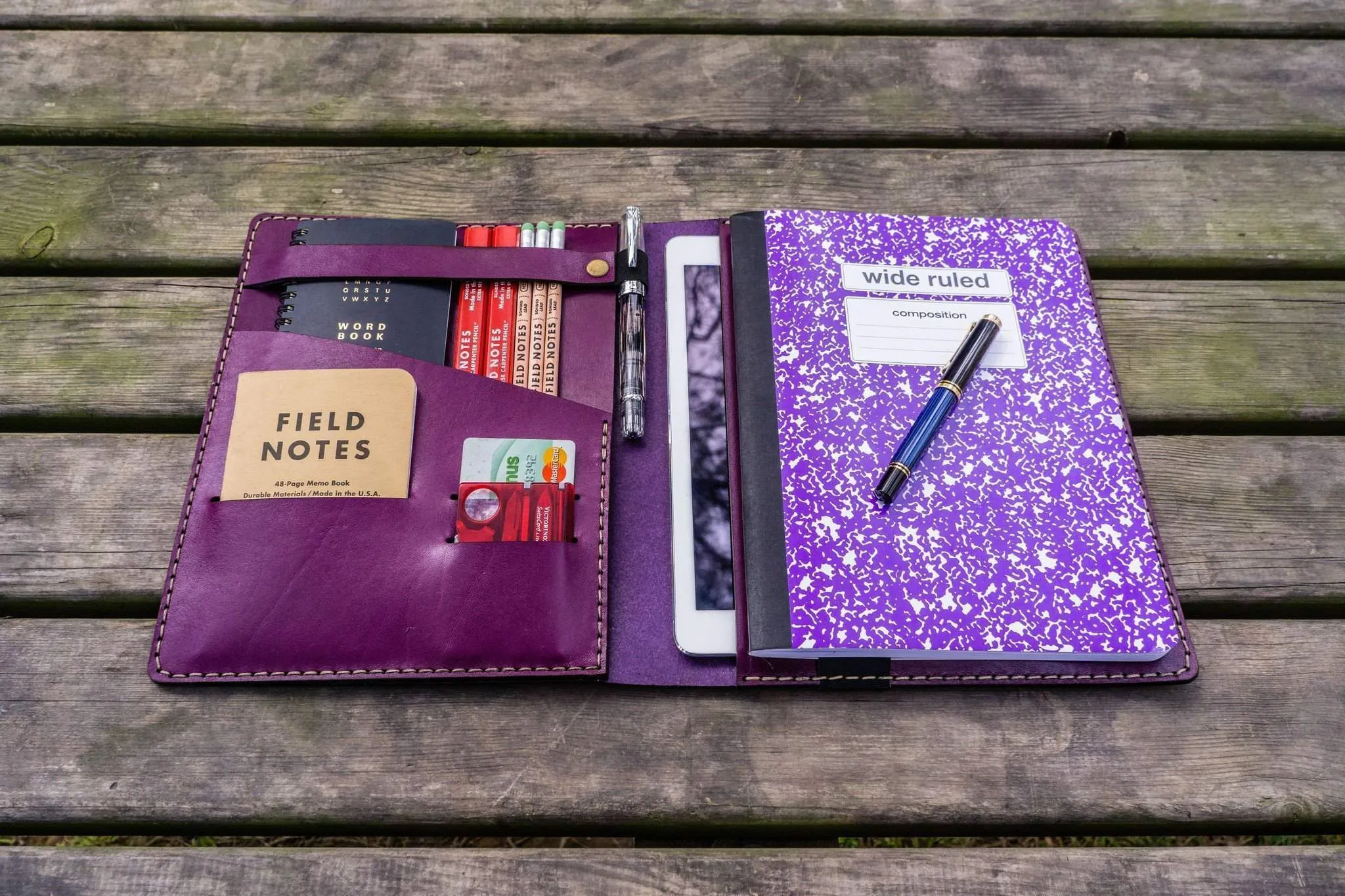 Composition Notebook Cover With iPad Air/Pro Pocket - Purple