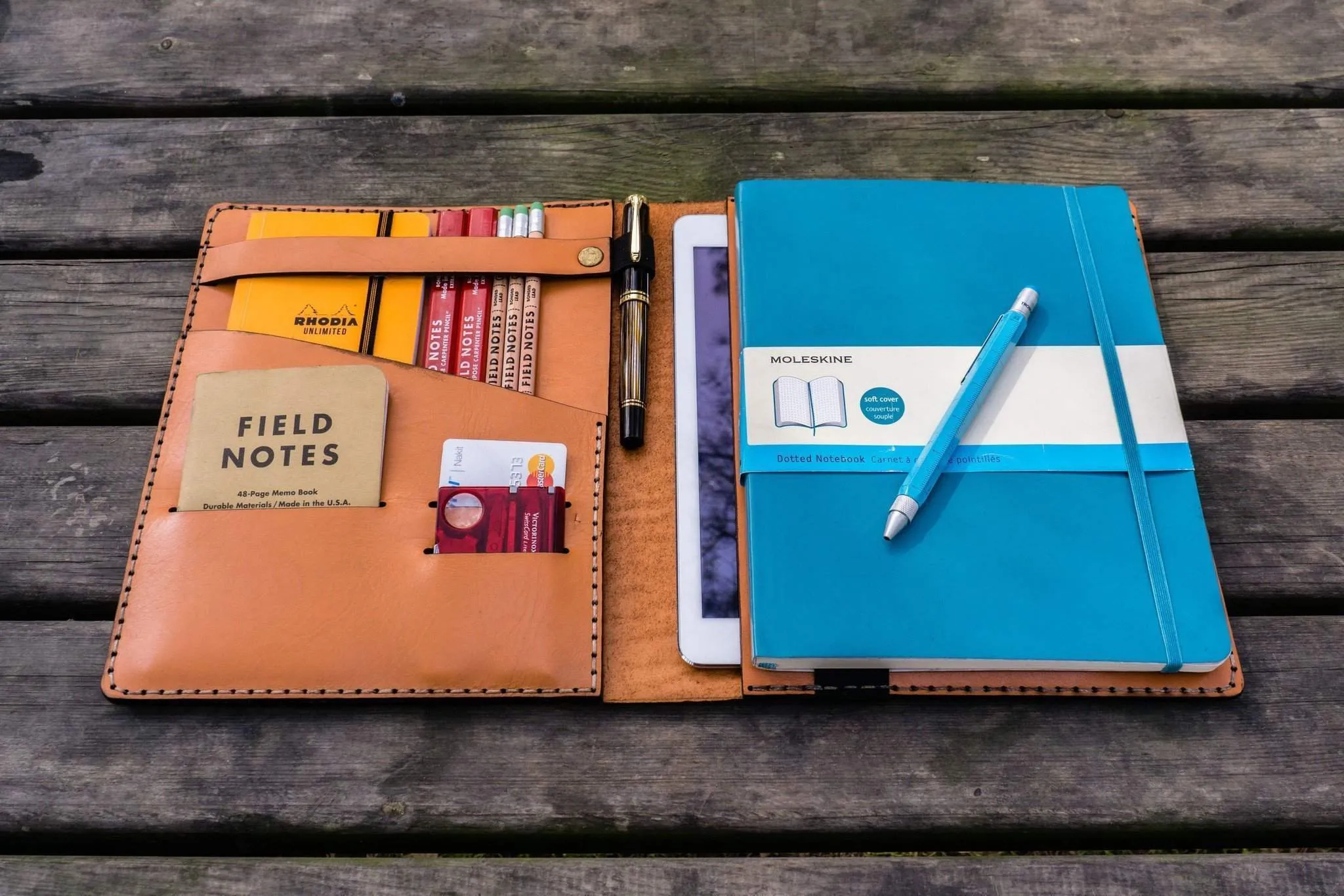 Composition Notebook Cover With iPad Pocket - Orange