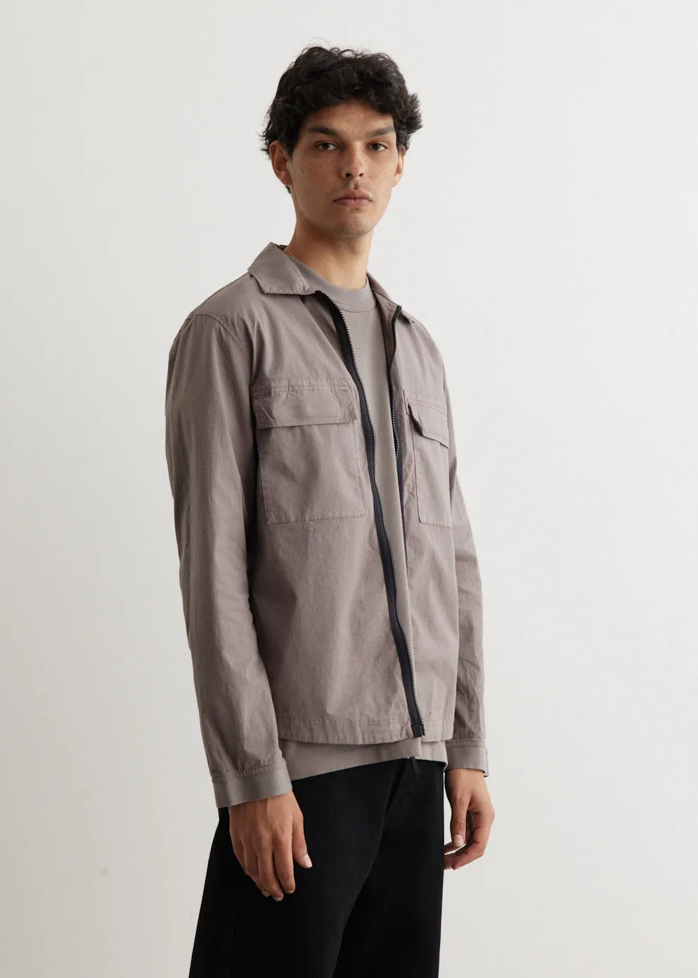 Cotton Ripstop Garment Dyed Overshirt