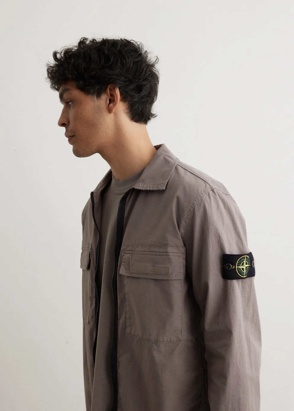 Cotton Ripstop Garment Dyed Overshirt