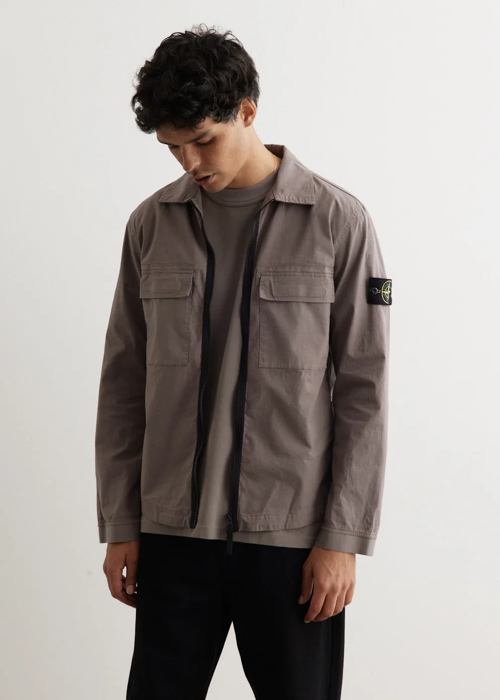 Cotton Ripstop Garment Dyed Overshirt
