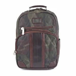 Field Waxed Cotton Backpack - Green Camo
