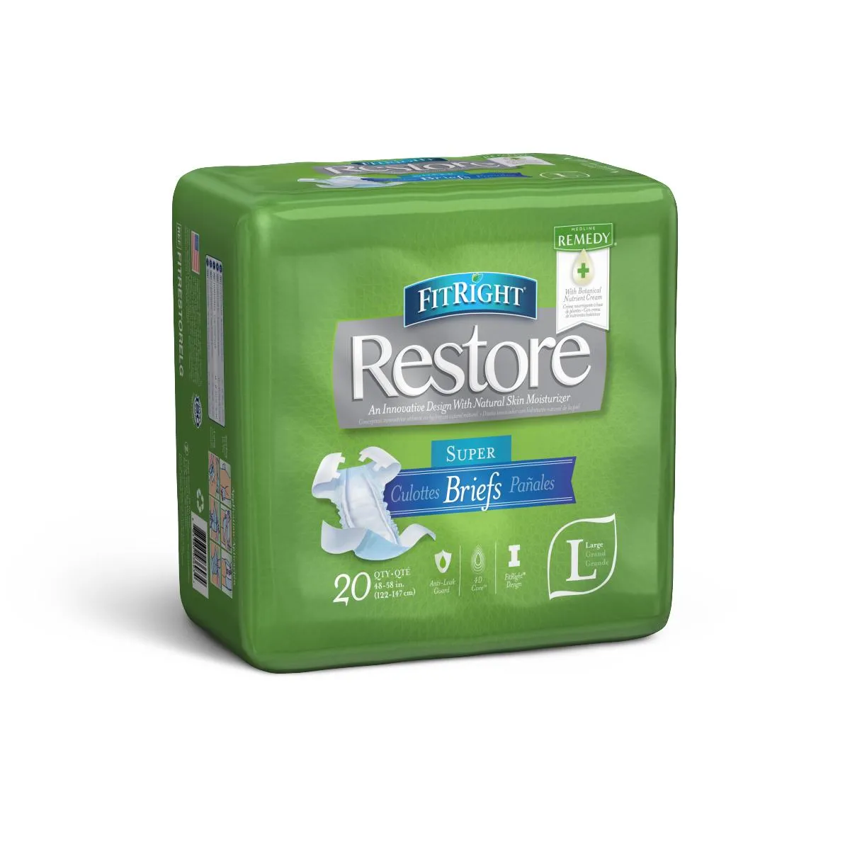 FitRight Restore Super Incontinence Briefs with Remedy Phytoplex