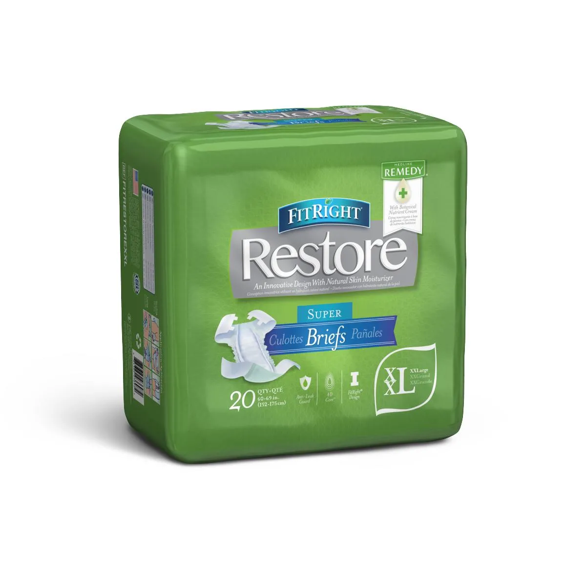 FitRight Restore Super Incontinence Briefs with Remedy Phytoplex