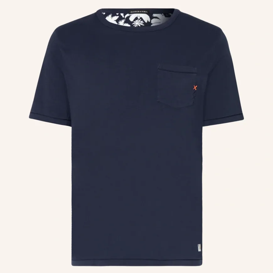 Garment Dye Pocket Tee (Dark Blue)