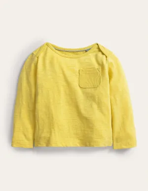 Garment Wash T-Shirt-Buttercup Yellow