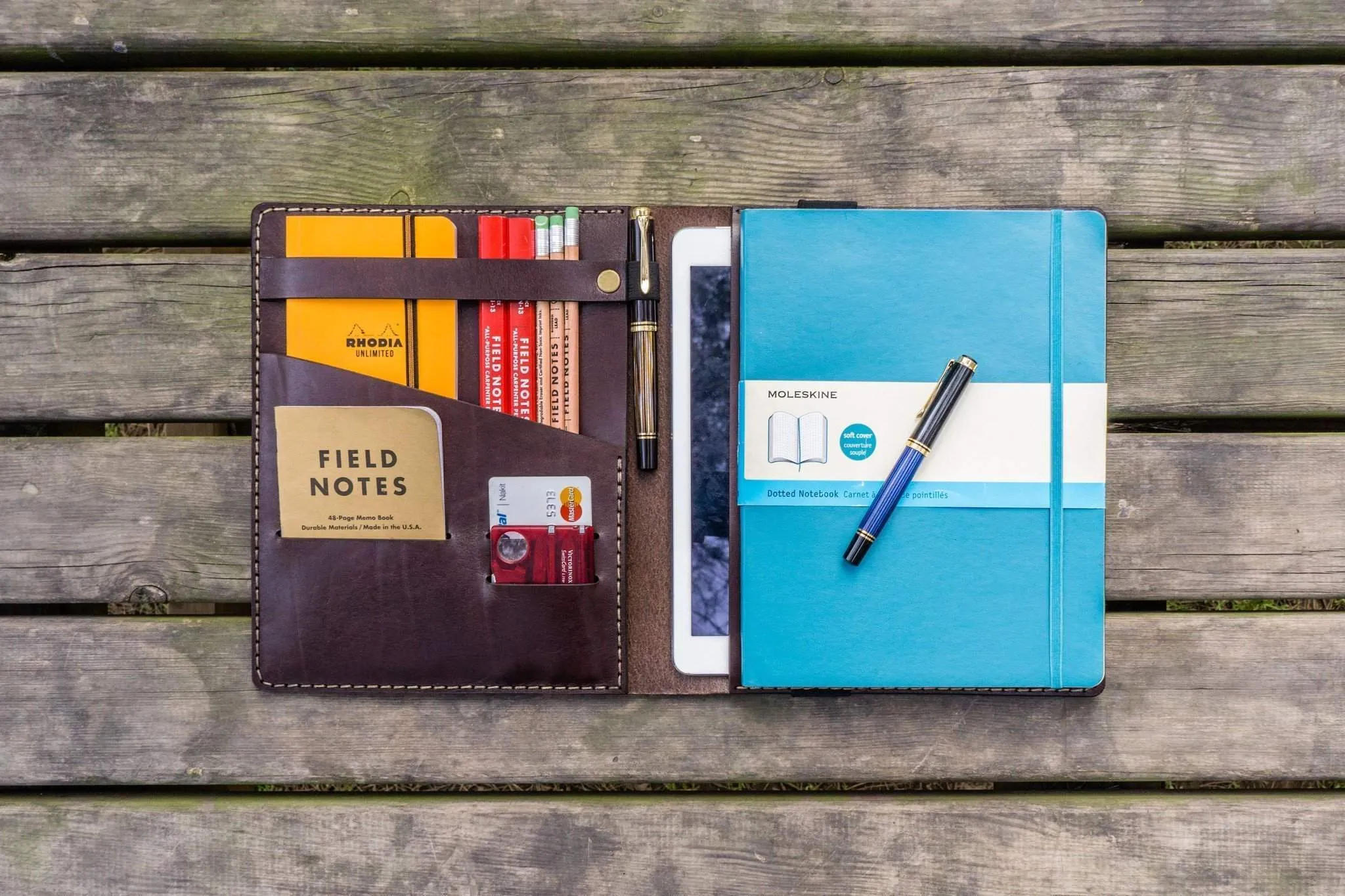 iPad Air/Pro & Extra Large Moleskine Cover - Dark Brown