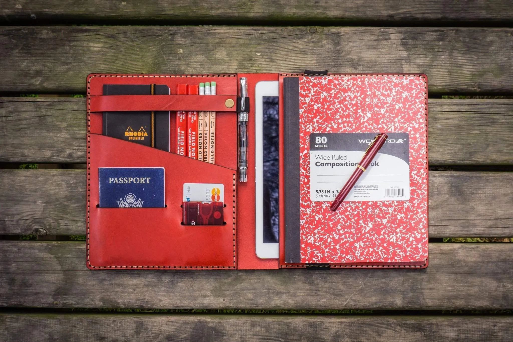 iPad Pro 11 - Pro 10.5 and B5 Size Notebook Cover - Red