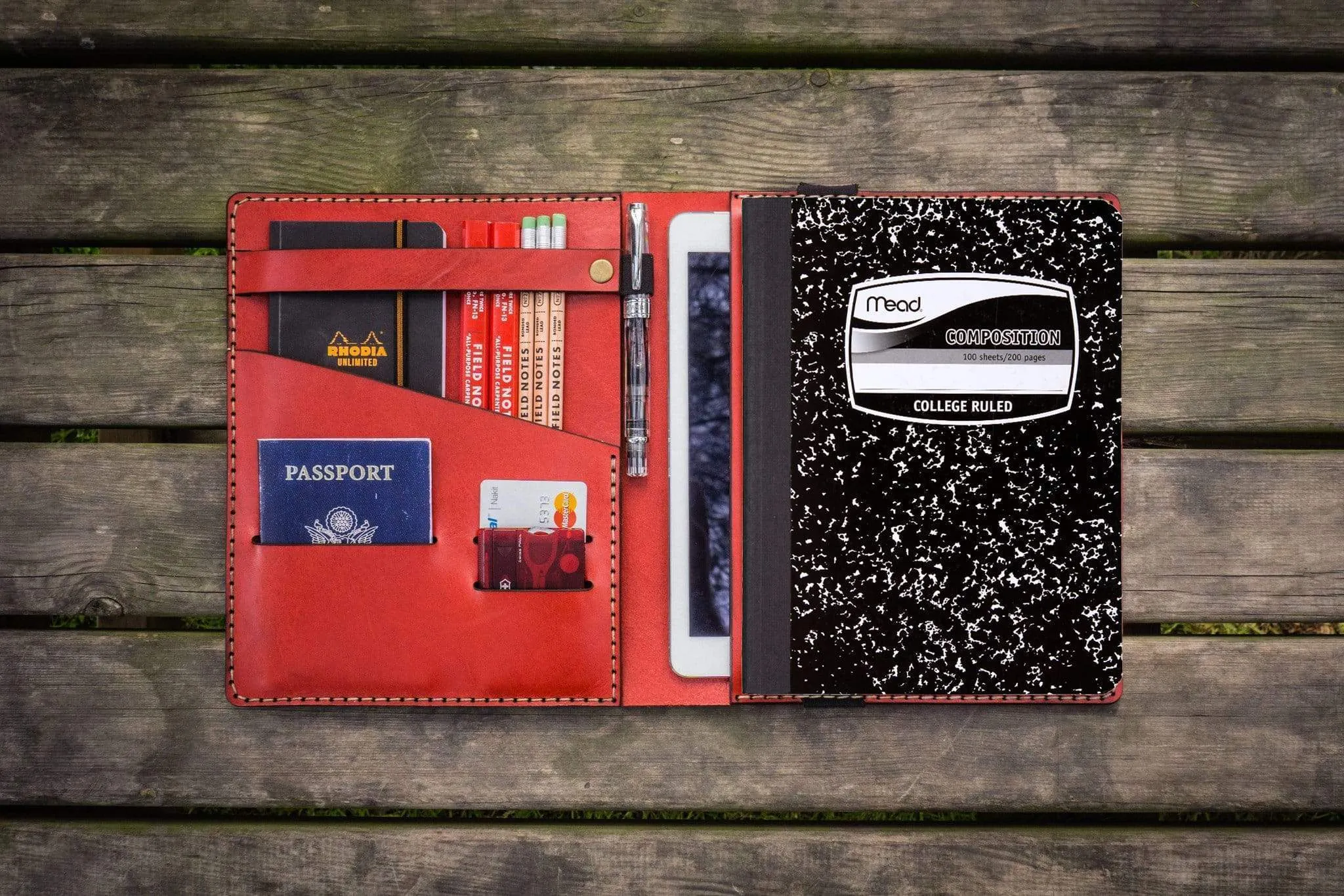 iPad Pro 11 - Pro 10.5 and B5 Size Notebook Cover - Red