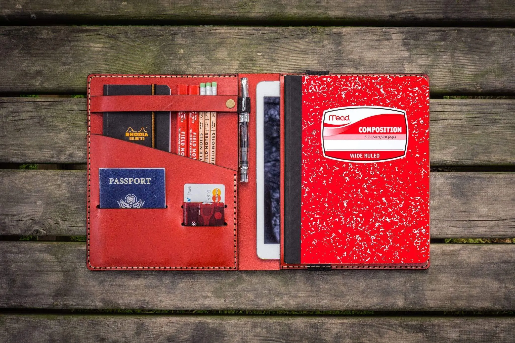 iPad Pro 11 - Pro 10.5 and B5 Size Notebook Cover - Red