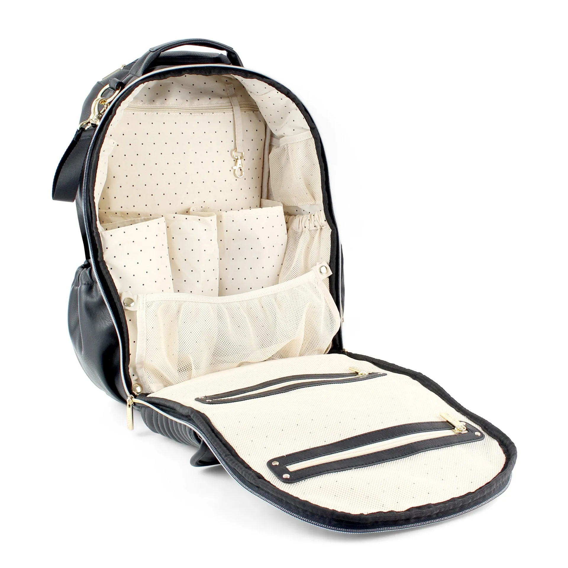 Itzy Ritzy Boss Diaper Bag Backpack Jetsetter FREE Latte Teether