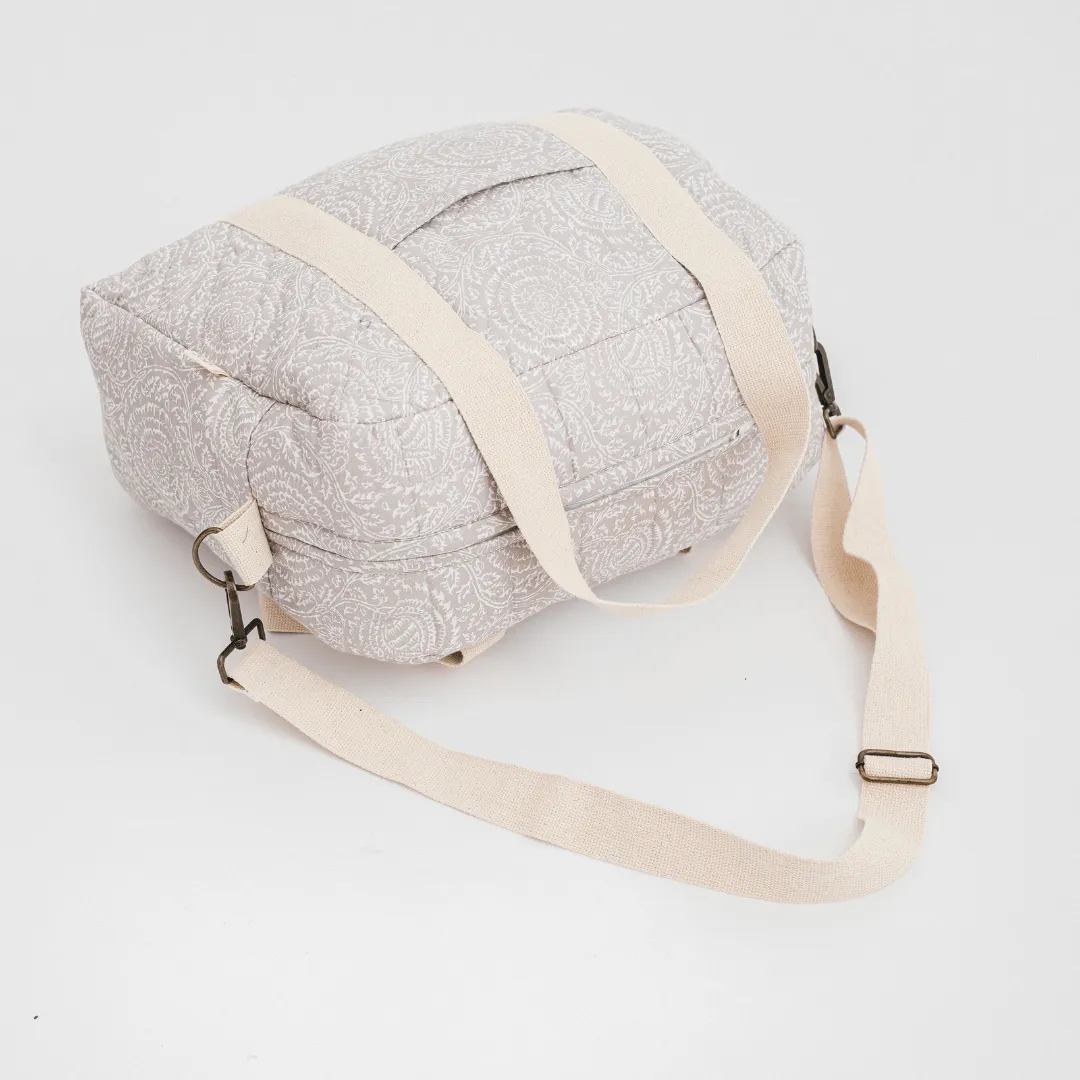 Latte Garden Diaper Bag (100% Cotton)