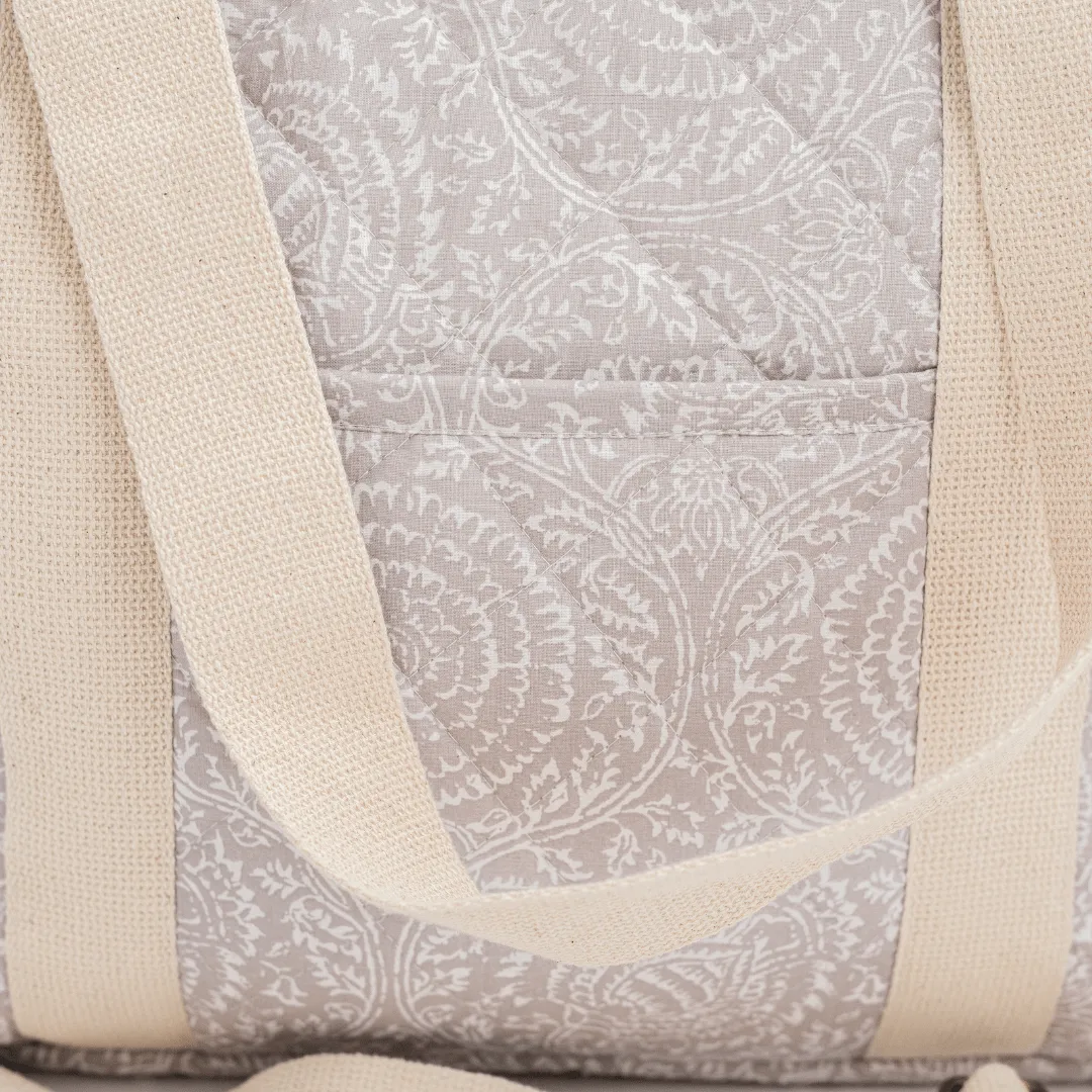 Latte Garden Diaper Bag (100% Cotton)