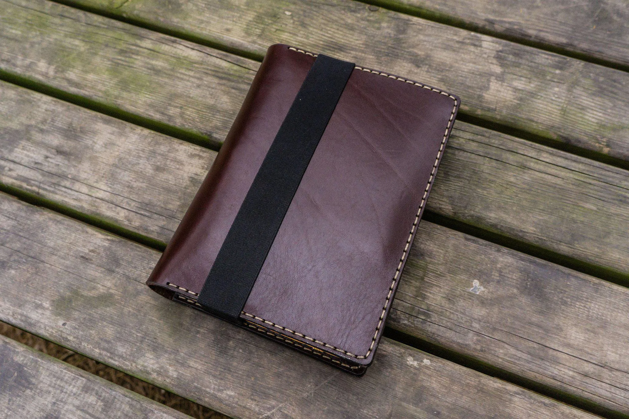 Leather Hobonichi Cousin A5 Planner Cover - Dark Brown