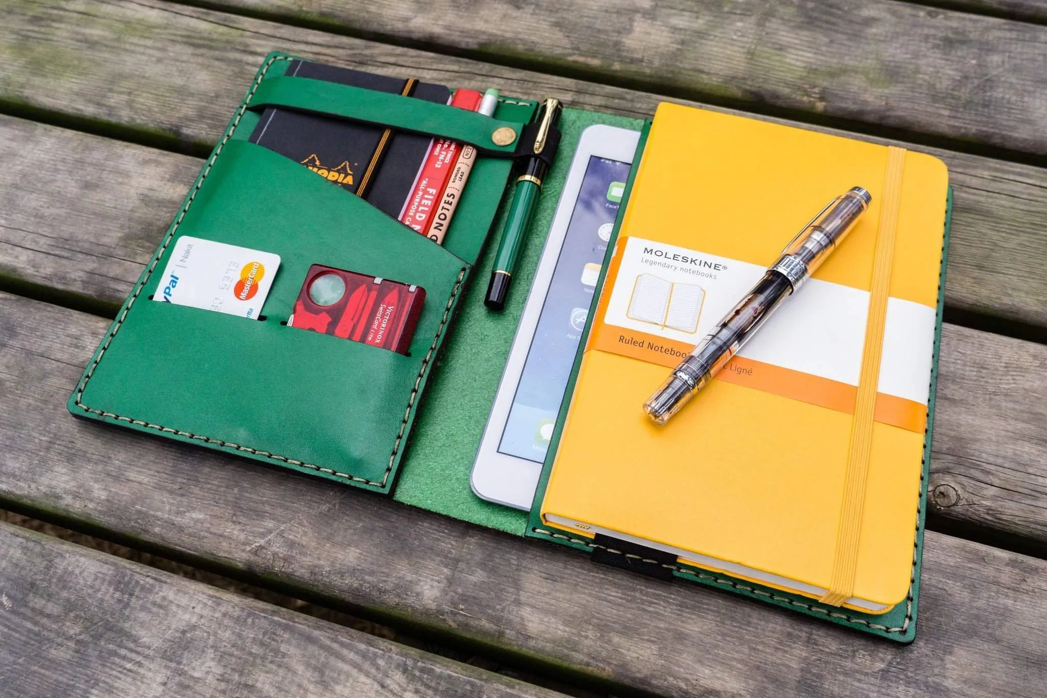 Leather Leuchtturm1917 A5 Notebook Cover - Green