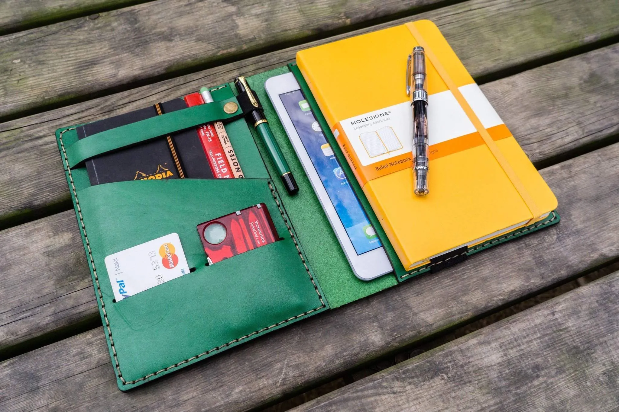 Leather Leuchtturm1917 A5 Notebook Cover - Green