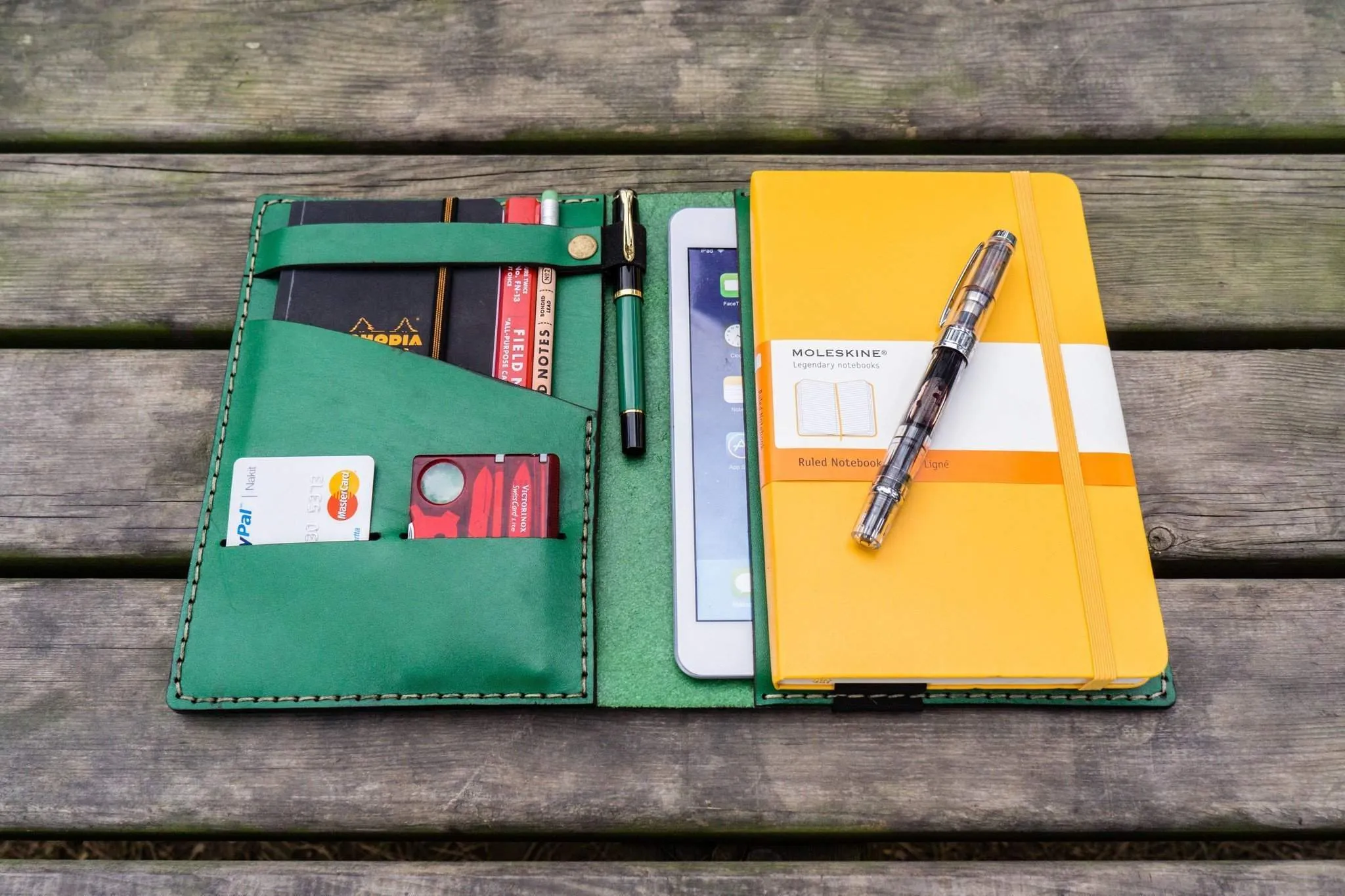 Leather Leuchtturm1917 A5 Notebook Cover - Green