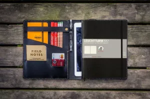 Leather Leuchtturm1917 B5 Notebook & iPad Air/Pro Cover - Black