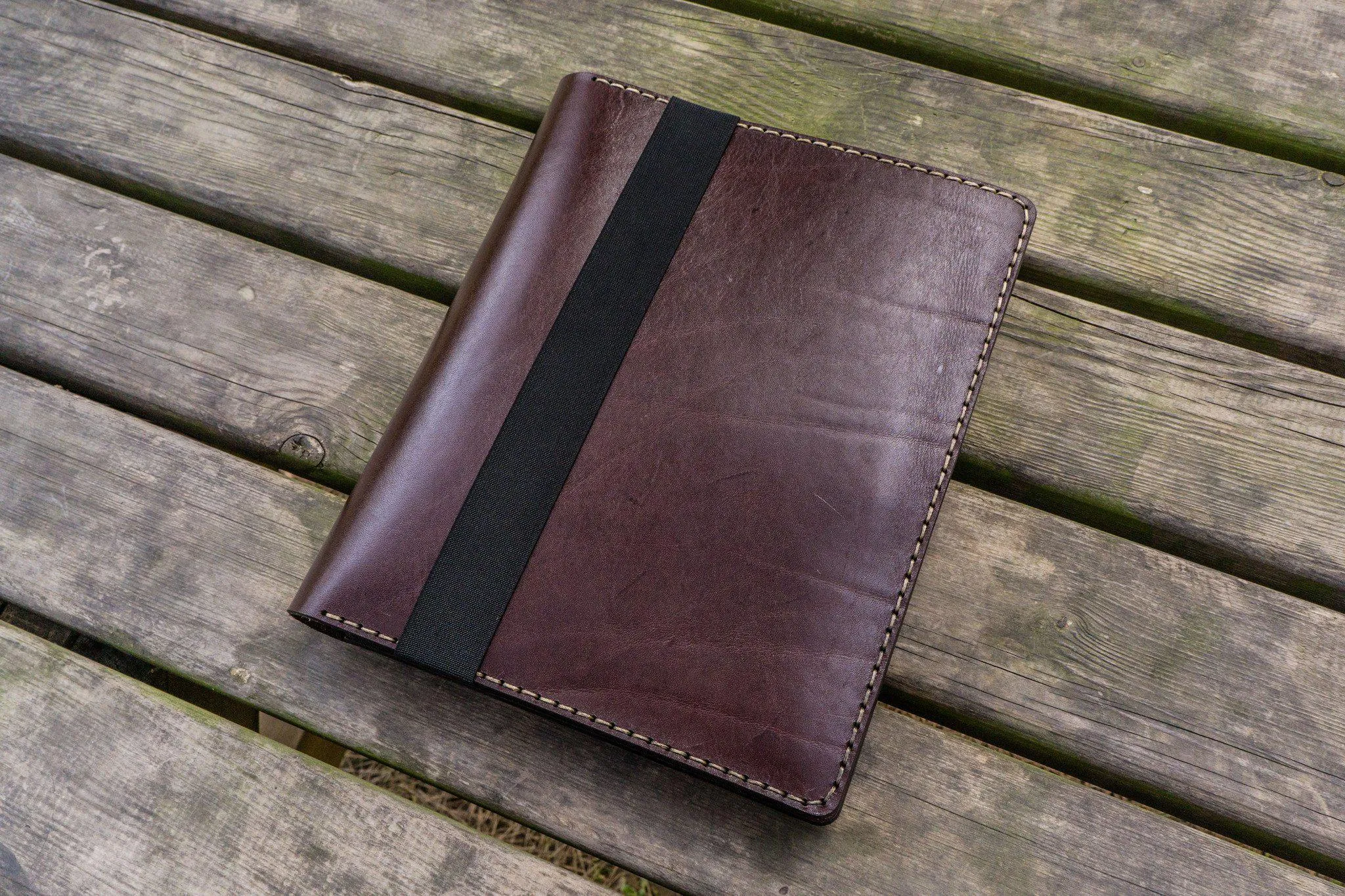 Leather Leuchtturm1917 B5 Notebook & iPad Air/Pro Cover - Dark Brown