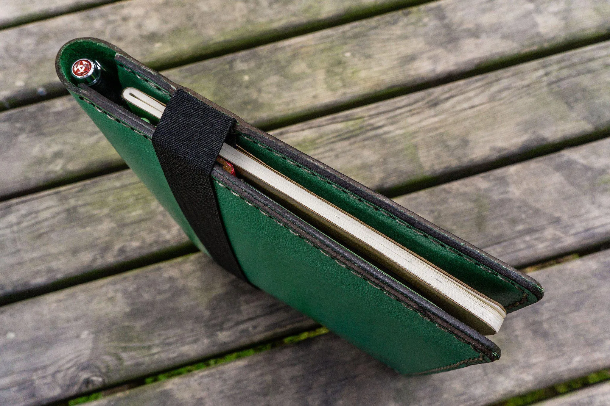 Leather Leuchtturm1917 B5 Notebook & iPad Air/Pro Cover - Green