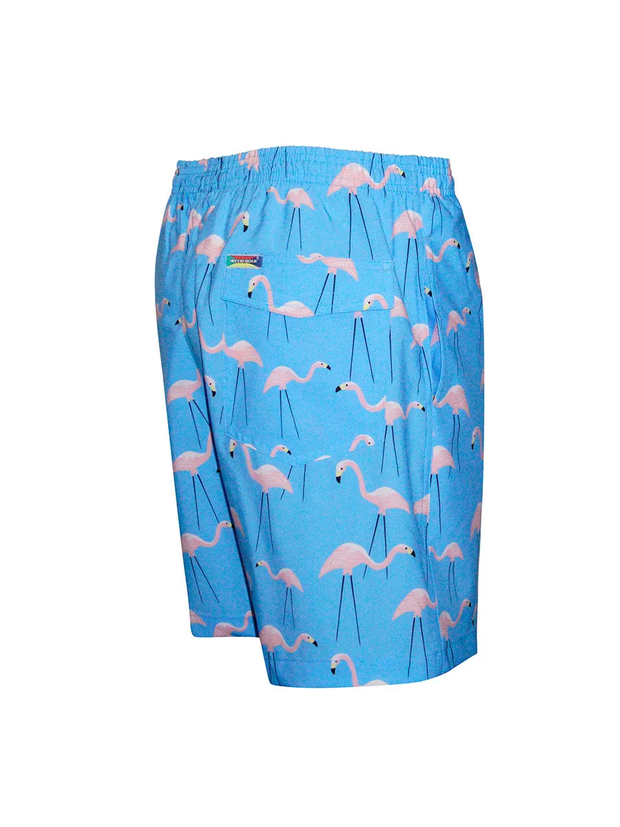 Men's Print Swim Trunk - Flamingo Hour