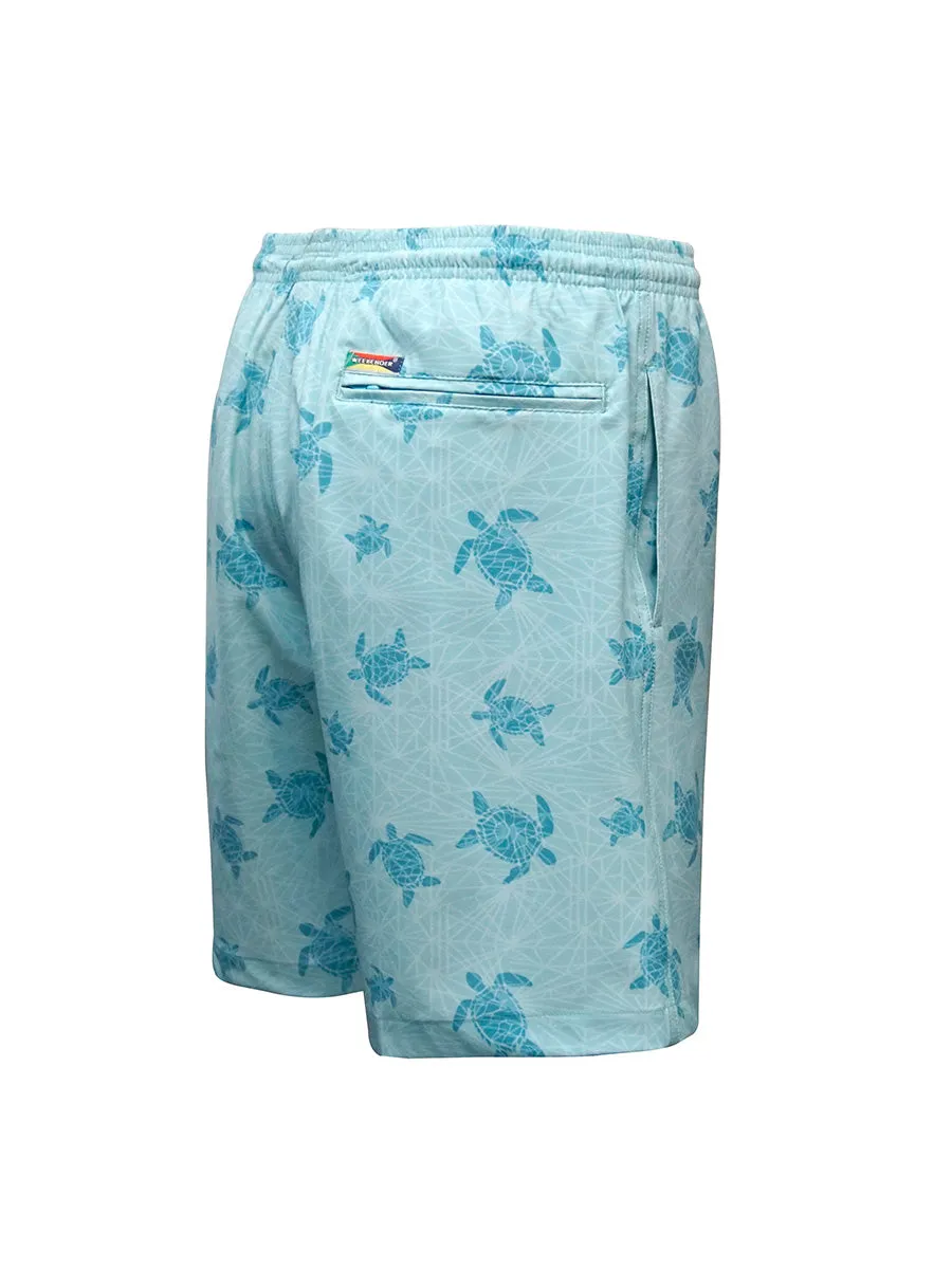 Men's Print Swim Trunk - Geo Turtle