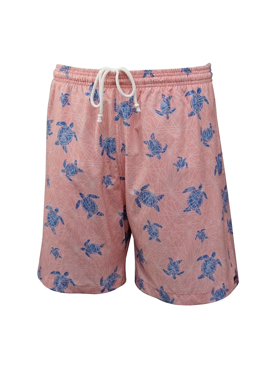 Men's Print Swim Trunk - Geo Turtle