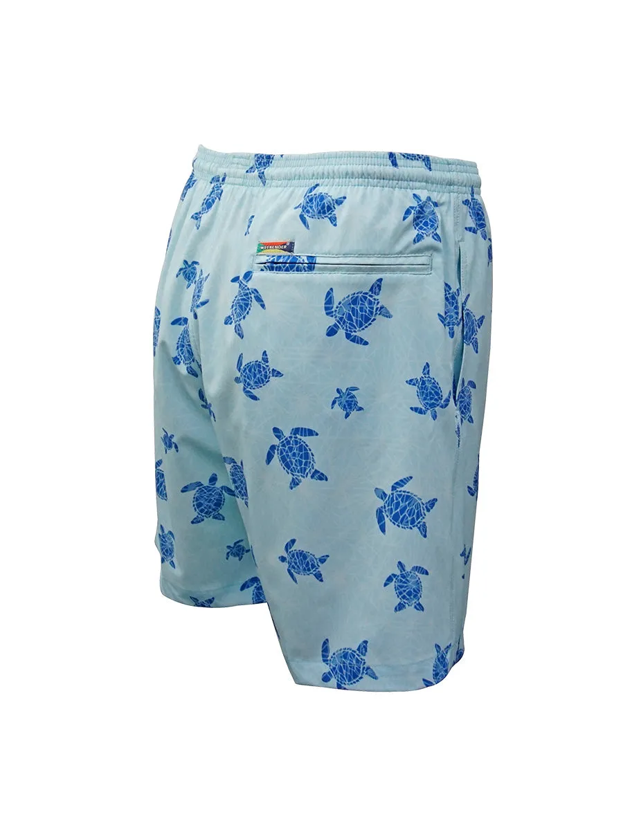 Men's Print Swim Trunk - Geo Turtle