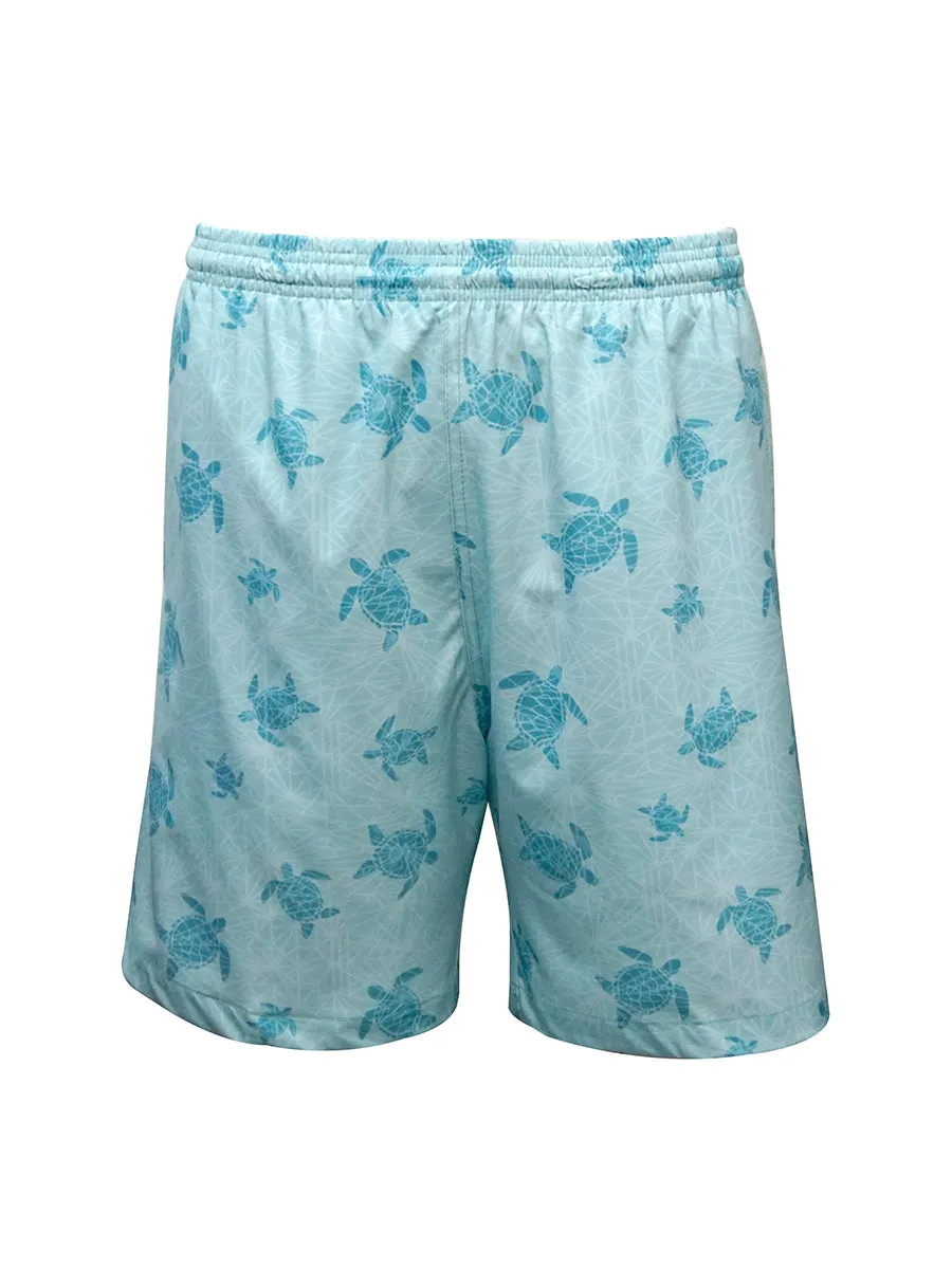 Men's Print Swim Trunk - Geo Turtle