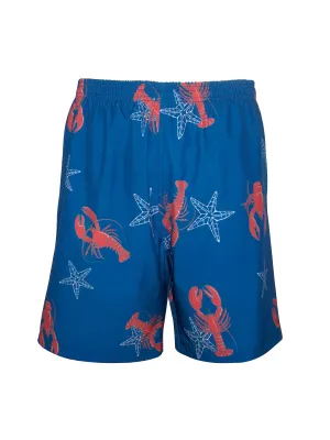 Men's Print Swim Trunk - Red Lobster
