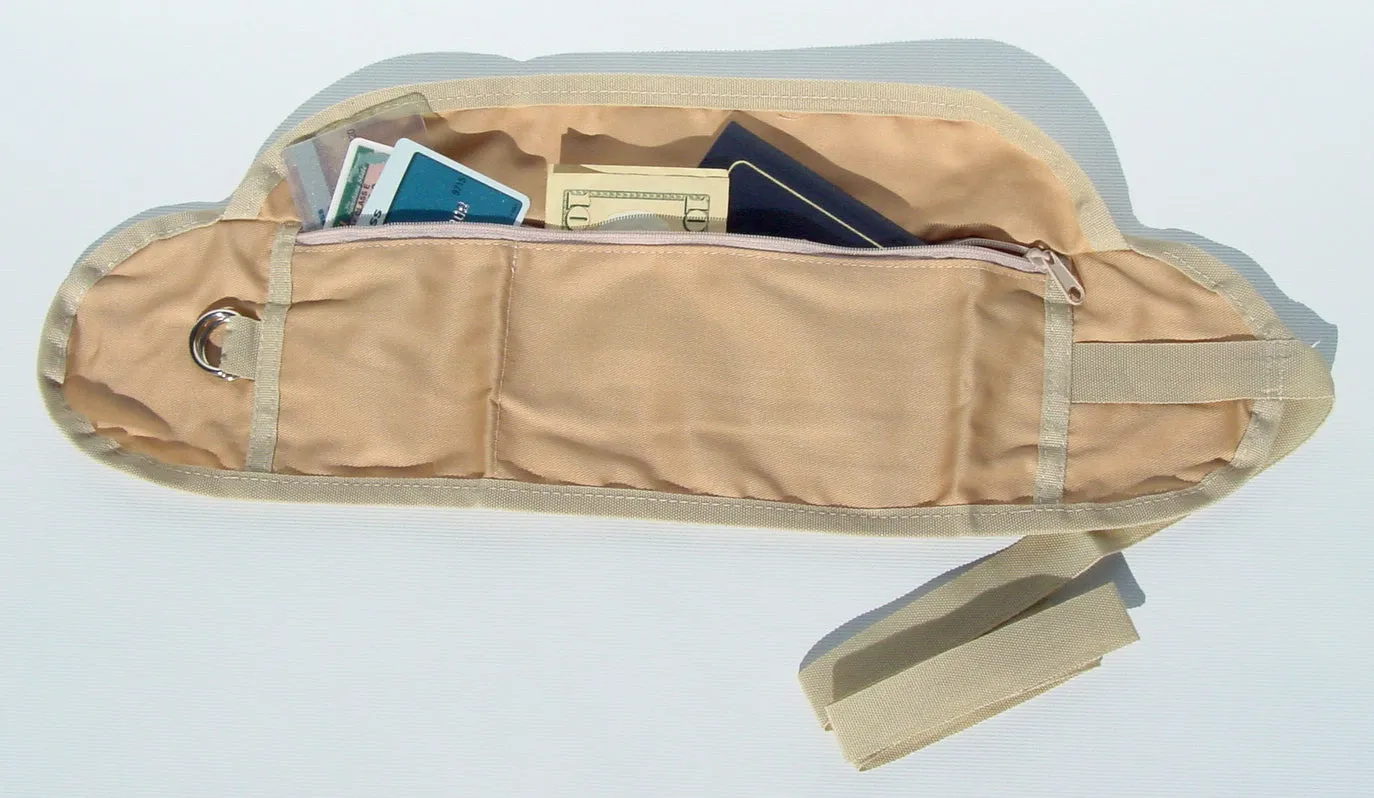 Money Belt Passport Holder Secure Hidden Travel Wallet with RFID Blocking New