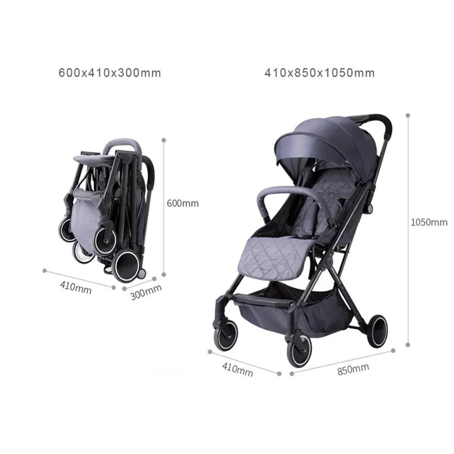 Teknum Grey Travel Lite Stroller   Alameda Diaper Backpack - Large - Grey with Hooks