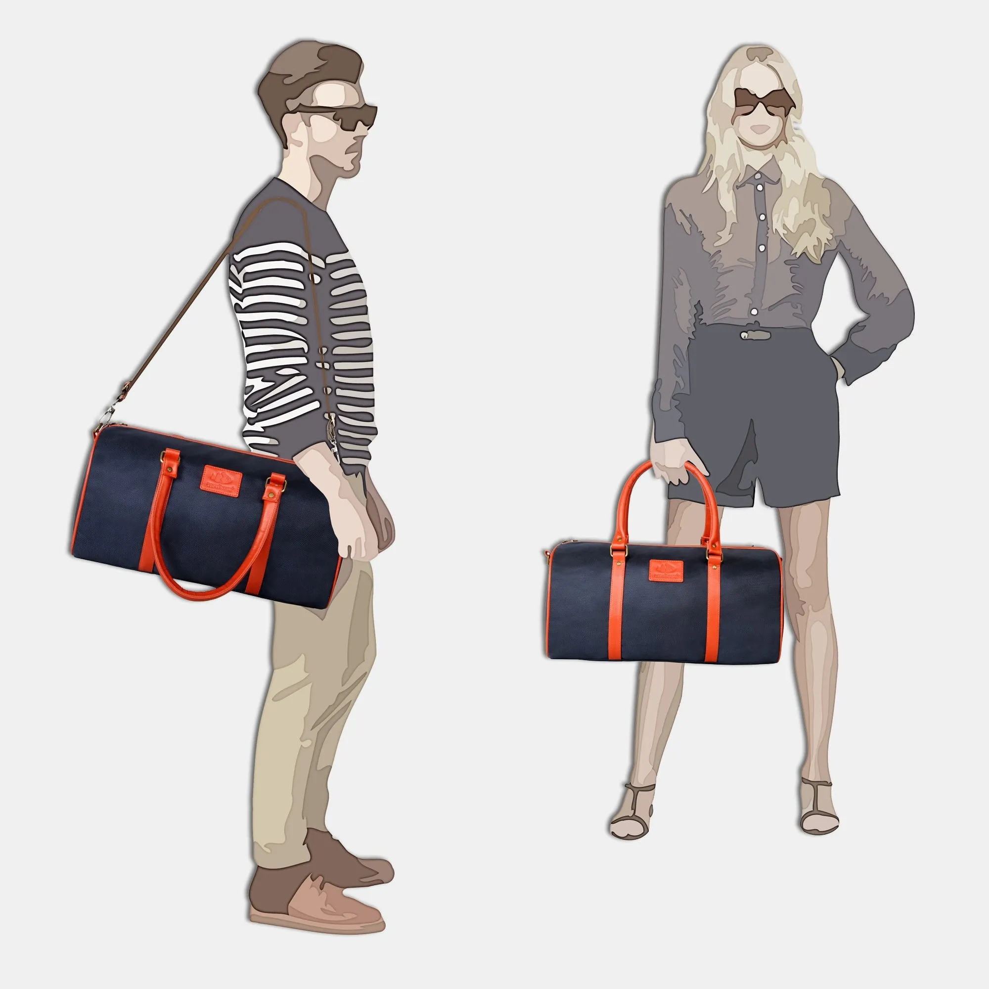 The Clownfish Matte Series Electric Blue Duffle Bag | Travel Bag | Weekender Bag | Luggage Bag | Blue