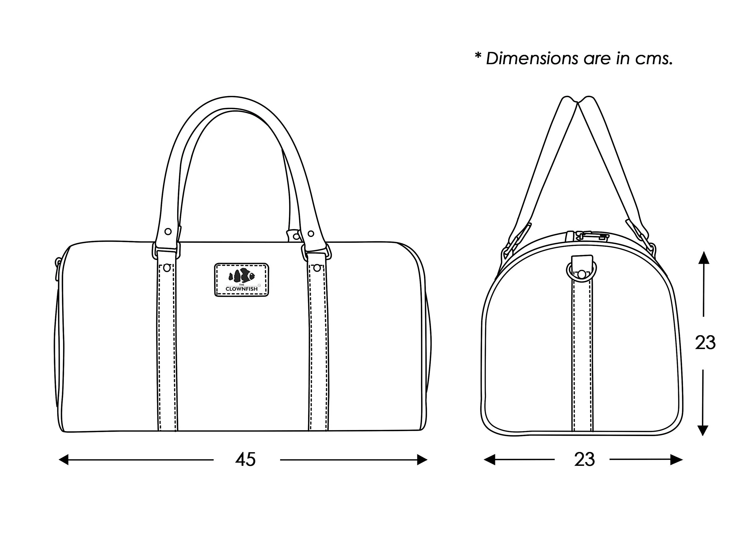 The Clownfish Matte Series Electric Blue Duffle Bag | Travel Bag | Weekender Bag | Luggage Bag | Blue